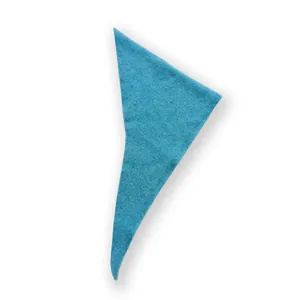 Écharpe triangle en maille bleu ciel mélangé laine pour femme, accessoire d'hiver doux