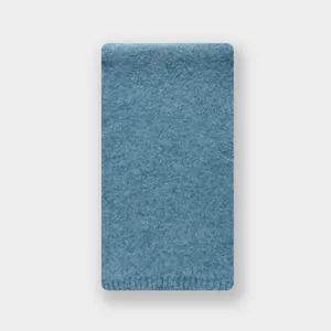 Écharpe en maille bleu mélangé 35% laine avec texture riche et style coréen élégant