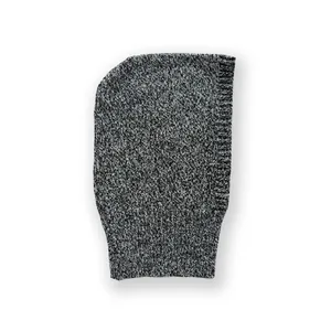 Pasamontañas balaclava de lana mezcla gris marengo con suave textura de punto mujer