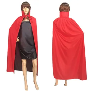 Double-sided red and black Halloween vampire cloak with stand collar for cosplay