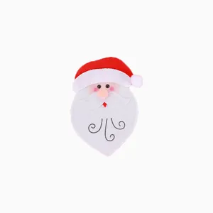 Portaposate a forma di Babbo Natale in feltro per decorazioni tavola natalizie