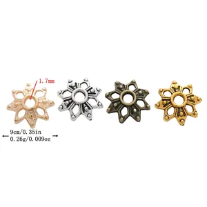 Retro Zinc Alloy Star Bead Caps Spacer Beads For DIY Jewelry Making Antique Bronze Silver Gold KC Gold Accessories