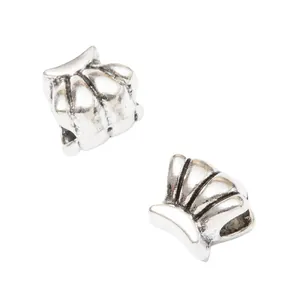 Perles charmes en alliage d'argent vintage en forme de coquille pour la création bijoux