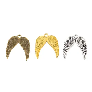 DIY metalen engelenvleugels hangers set in brons, goud en zilveren afwerking
