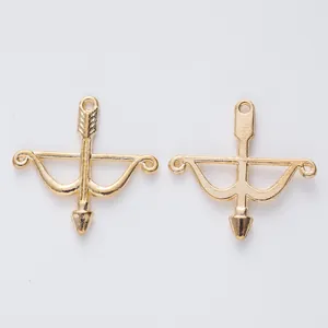 Colgantes de arco y flecha en aleación dorada para creación de joyas personalizadas