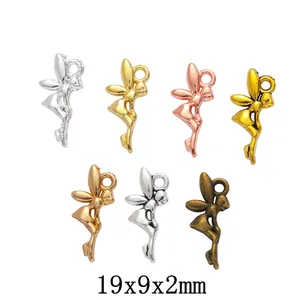 Vintage DIY Alloy Fairy Angel Wing Charms Metal Elf Pendants For Jewelry Making Necklace Bracelet Earring Findings Accessories
