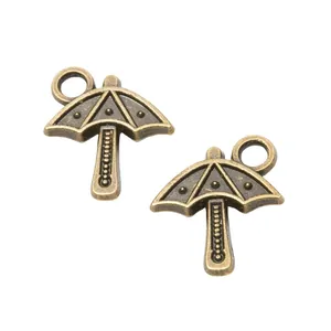 Vintage Regenschirm-Anhänger aus Zinklegierung in Antik-Bronze für DIY-Schmuck