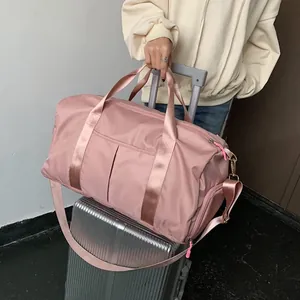 Waterproof Nylon Travel Bag Large Capacity Gym Bag For Women Men With Independent Shoe Compartment Dry Wet Separation Duffle Bag