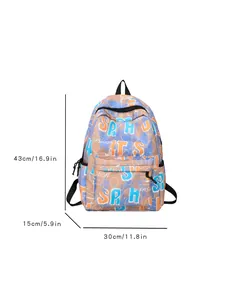 Mochila con estampado de grafiti para hombre con gran capacidad y diseño de camuflaje