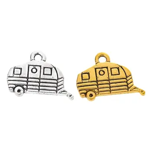 Colgantes de caravana vintage en plata y oro antiguo para creación de joyas DIY
