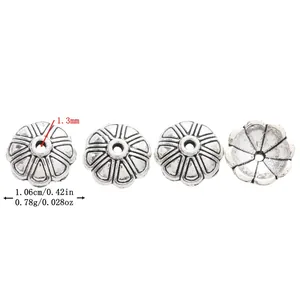 Calottes de perles vintage en alliage argenté pour la création de bijoux DIY