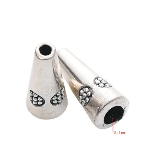 Calottes de perles argent antique trou 5,1 mm pour fabrication bijoux DIY