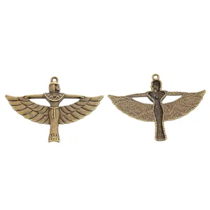 Antique bronze zinc alloy Egyptian Goddess Isis pendant for DIY jewelry making