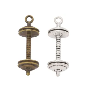 Colgantes de pesas en aleación de bronce antiguo y plata para creación de joyas DIY