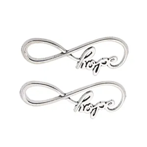 Vintage silver infinity hope charms made of alloy for DIY jewelry and bracelet crafts