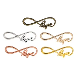 Infinity Hope alloy pendants in bronze, silver, rose gold, copper, and gold finishes