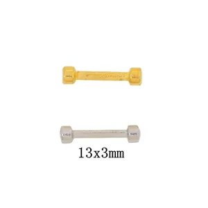 Vintage Zinc Alloy Barbell Dumbbell Charm For DIY Jewelry Making Antique Silver Gold Electroplated Metal Fitness Accessory