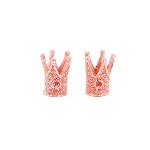 DIY roségouden kroonkraaltjes met getextureerd oppervlak voor het maken van sieraden