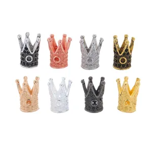 Driedimensionale legering kroonbedels voor DIY-sieraden in 8 diverse metallic kleuren