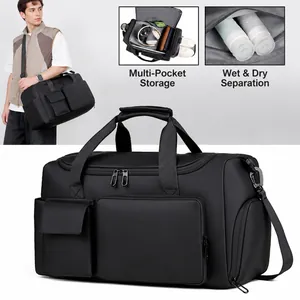 Borsa da Viaggio di Grande Capacità Borsa da Palestra Impermeabile Con Scomparto Scarpe Indipendente Separazione Secco-Umido