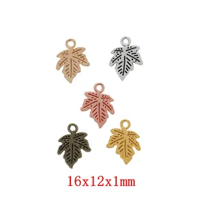 Vintage Alloy Maple Leaf Charms For DIY Jewelry Making Botanical Electroplated Leaf Pendants For Necklace Bracelet Crafting Accessories