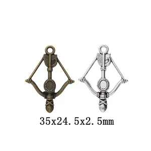 Breloques en Alliage Arc Et Flèche Vintage Bronze Argent Antique Pour Création Bijoux DIY Collier Bracelet Accessoire