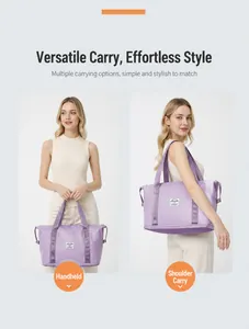 Lila multifunktionale Reisetasche, sowohl als Handtasche als auch als Umhängetasche