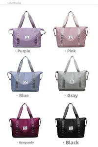 Muestra de colores de bolsas de deporte grandes en nailon impermeable para yoga