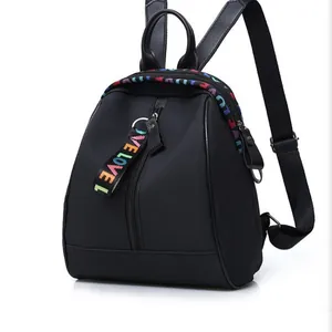 Sac à Dos Femme Décontracté Nylon Tissu Oxford Mode Imperméable Sac d'École Avec Sangle Colorée Lettres Love Petit Sac de Voyage