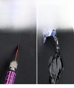 Detail showing water-resistant and scratch-resistant features on high-density oxford fabric