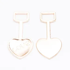 Vintage LOVE schep hangers van zinklegering in roségoud voor DIY sieraden maken
