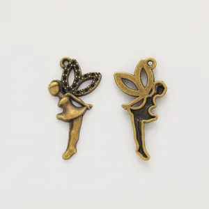 Vintage-Bronze Feen-Engel-Anhänger aus Zinklegierung für die DIY-Schmuckherstellung