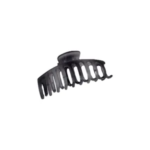 Pinza para el pelo grande gris oscuro mate para mujer con diseño francés minimalista