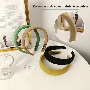 Diademas de terciopelo hechas a mano con esponja en varios colores para dar volumen