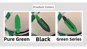 Detailed view of matte green hair clips in three color combinations on plaid fabric