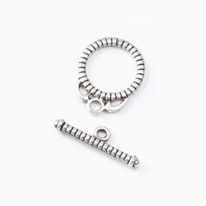 Fermoir à bascule en alliage de zinc argent antique pour bracelets DIY et bijoux vintage