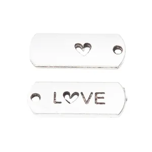 Vintage LOVE Anhänger Set mit Herz-Ausschnitt für DIY Schmuckherstellung Zubehör