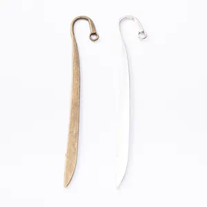 Lesezeichen-Anhänger aus Vintage-Zinklegierung in Bronze und Silber für DIY-Schmuckherstellung