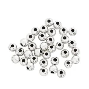 30pcs 4mm vintage zinc alloy spacer beads with smooth finish for DIY jewelry making