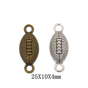 Vintage Zinklegierung American Football Rugby Charms Für DIY Schmuckherstellung Halsketten Armbänder Sport Thema Anhänger