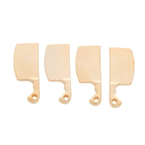 Set of four gold-plated mini cleaver knife pendants for DIY jewelry making accessories