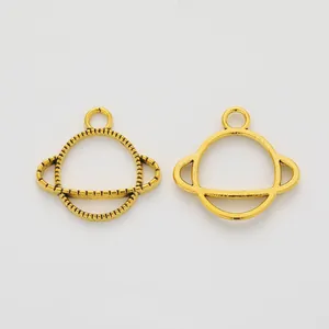 Antike goldene Planetenanhänger aus Legierung für DIY-Schmuck und Planetenketten