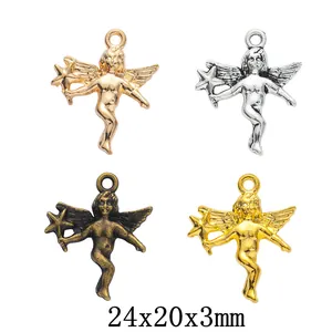 Vintage Zinklegierung Engel Cupid Stern Anhänger Für DIY Halskette Armband Schmuckherstellung Zubehör Retro Anhänger