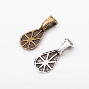 Vintage-Legierungsanhänger in Tropfenform in Bronze und Silber für DIY-Schmuck