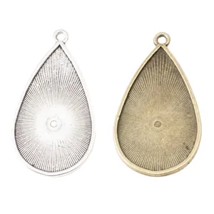 DIY-Tropfenanhänger aus Legierung in Silber und Bronze mit Sonnenstrahl-Muster
