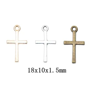 Vintage Legering Kruis Hanger Bedeltjes DIY Metalen Sieraden Maken Accessoires Voor Ketting Armband Antiek Zilver Goud