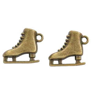 Par de colgantes de patines de aleación de bronce para joyería artesanal y manualidades