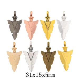 Breloques en Alliage Pointe de Flèche Pendentifs de Flèche en Métal pour Bijoux DIY Colliers Bracelets Accessoires Tribaux Couleurs Multiples