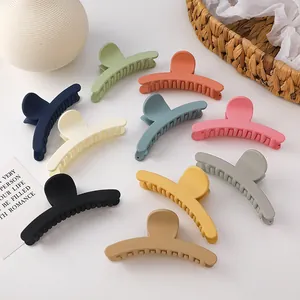 Grande Pince à Cheveux Mate pour Femmes Pince Requin en Acrylique Minimaliste Cheveux Epais Forte Tenue Accessoires de Coiffure Macaron