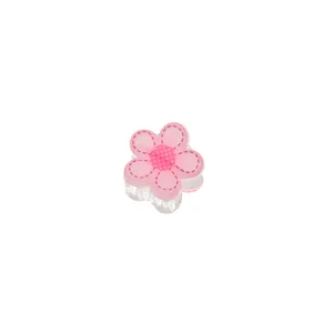Mini-Haarklammer in Rosa mit Kamelienblüten-Design und Blumenmuster für Damen